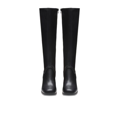 Clarks Keirsta Cove 26180041 Womens Black Leather Zipper Knee High Boots
