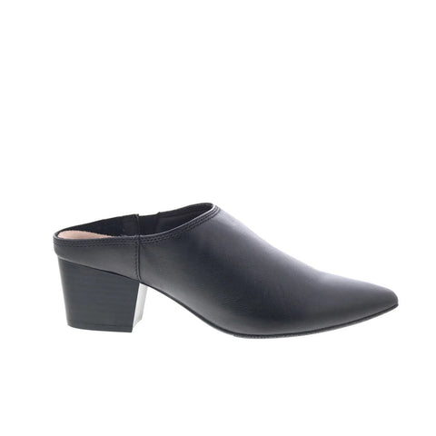 Clarks Juliayna Carly 26180050 Womens Black Leather Mules Heels Shoes