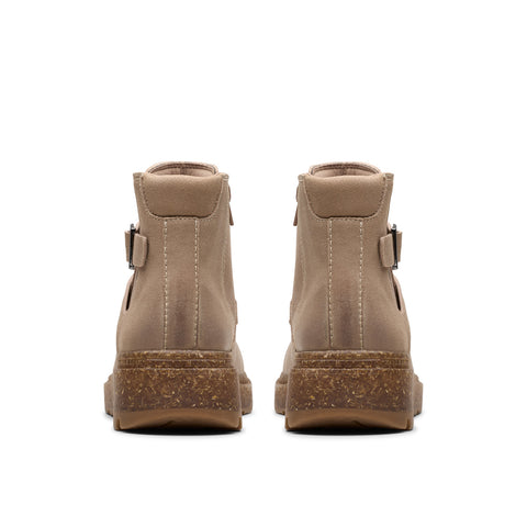 Clarks Noralyn Strap 26180100 Womens Beige Wide Suede Casual Dress Boots