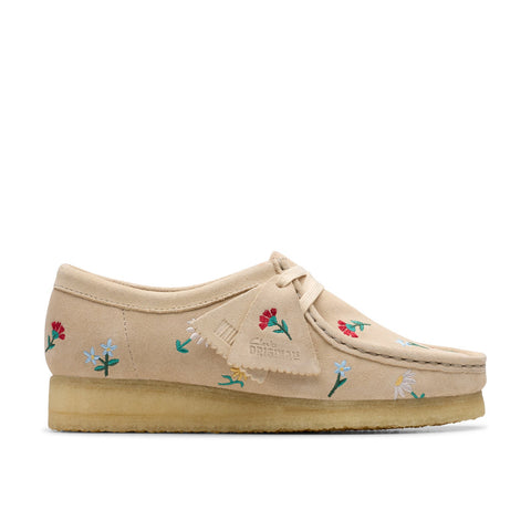Clarks Wallabee 26180171 Womens Beige Suede Oxfords & Lace Ups Casual Shoes