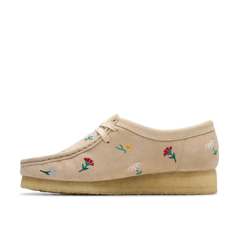 Clarks Wallabee 26180171 Womens Beige Suede Oxfords & Lace Ups Casual Shoes