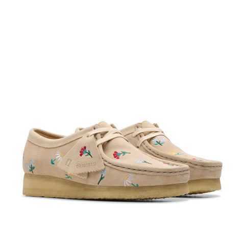 Clarks Wallabee 26180171 Womens Beige Suede Oxfords & Lace Ups Casual Shoes