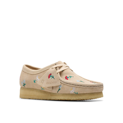 Clarks Wallabee 26180171 Womens Beige Suede Oxfords & Lace Ups Casual Shoes