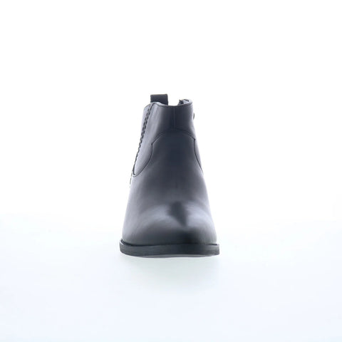 Clarks Morzine Sky 26180277 Womens Black Leather Zipper Ankle & Booties Boots