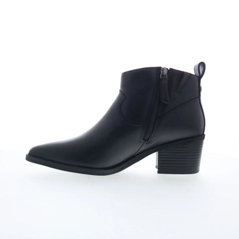Clarks Morzine Sky 26180277 Womens Black Leather Zipper Ankle & Booties Boots