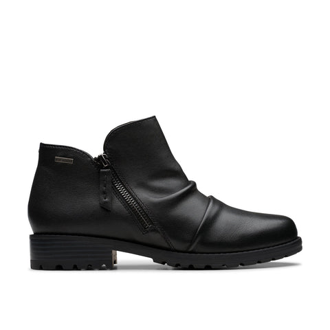 Clarks Nissini Top Waterproof 26180472 Womens Black Wide Ankle & Booties Boots