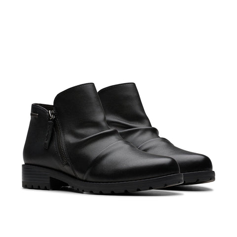 Clarks Nissini Top Waterproof 26180472 Womens Black Wide Ankle & Booties Boots