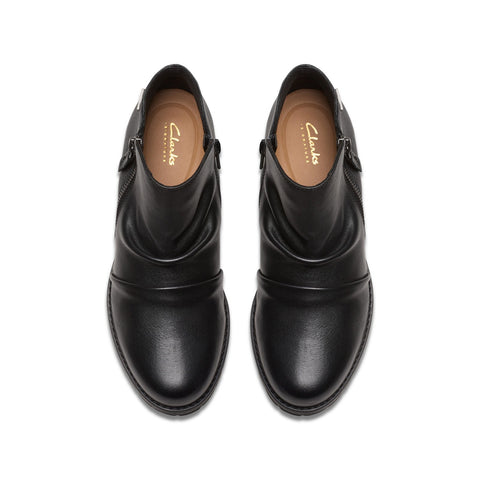 Clarks Nissini Top Waterproof 26180472 Womens Black Wide Ankle & Booties Boots