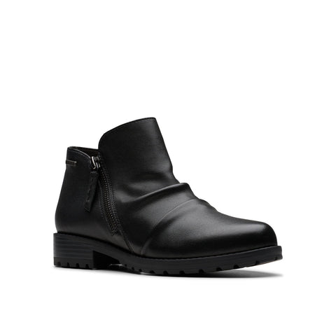Clarks Nissini Top Waterproof 26180472 Womens Black Wide Ankle & Booties Boots