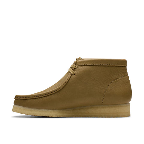 Clarks Wallabee Boot 26180690 Mens Green Leather Lace Up Chukkas Boots
