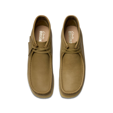 Clarks Wallabee Boot 26180690 Mens Green Leather Lace Up Chukkas Boots