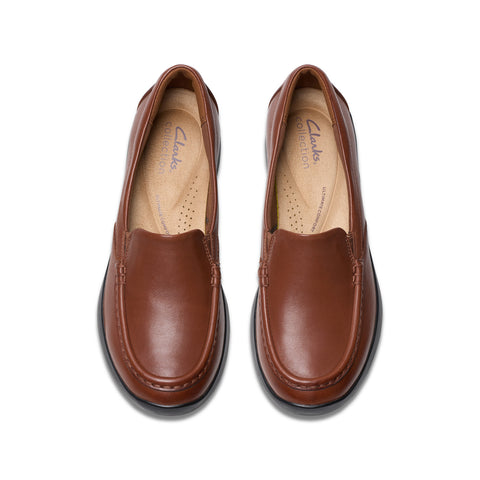 Clarks Ellowyn Lux 26180861 Womens Brown Leather Loafer Flats Shoes