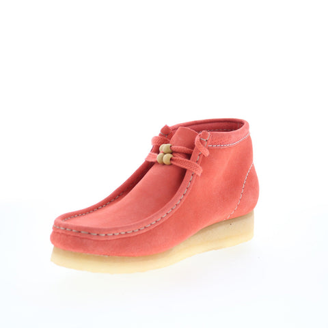 Clarks Wallabee Boot 26181112 Womens Pink Suede Lace Up Chukkas Boots