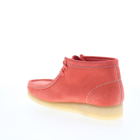 Clarks Wallabee Boot 26181112 Womens Pink Suede Lace Up Chukkas Boots