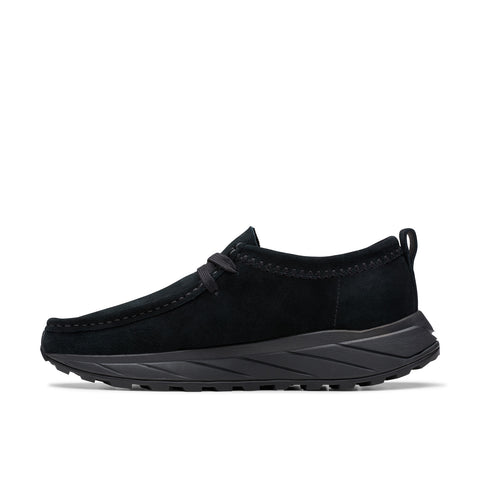 Clarks Walla Eden LO 26181120 Mens Black Suede Lifestyle Sneakers Shoes