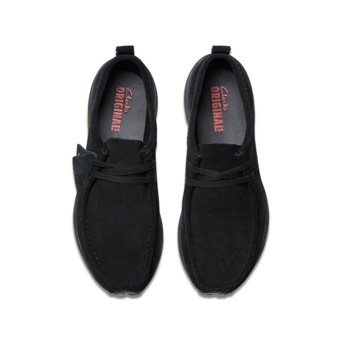 Clarks Walla Eden LO 26181120 Mens Black Suede Lifestyle Sneakers Shoes