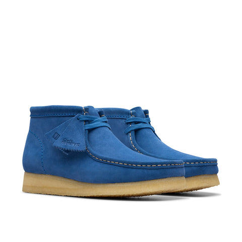 Clarks Wallabee Boot 26181134 Mens Blue Suede Lace Up Chukkas Boots