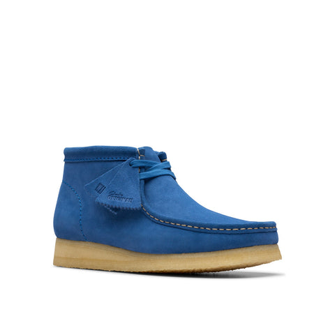 Clarks Wallabee Boot 26181134 Mens Blue Suede Lace Up Chukkas Boots