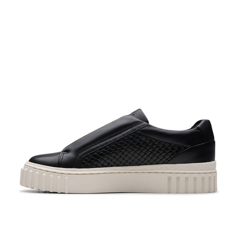 Clarks Mayhill Bay 26181205 Womens Black Leather Lifestyle Sneakers Shoes