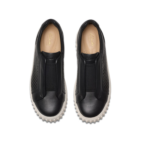 Clarks Mayhill Bay 26181205 Womens Black Leather Lifestyle Sneakers Shoes