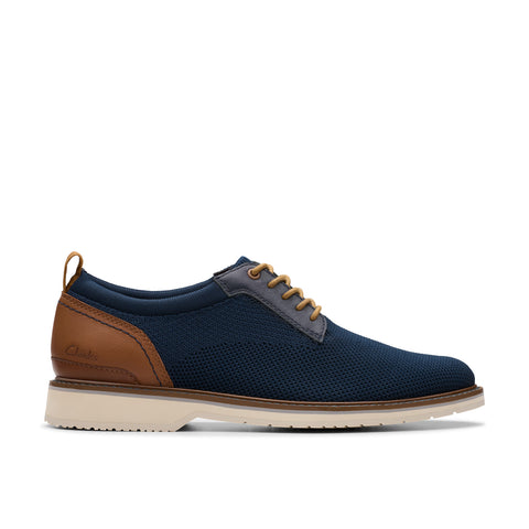 Clarks Monahan Knit 26181375 Mens Blue Oxfords & Lace Ups Casual Shoes