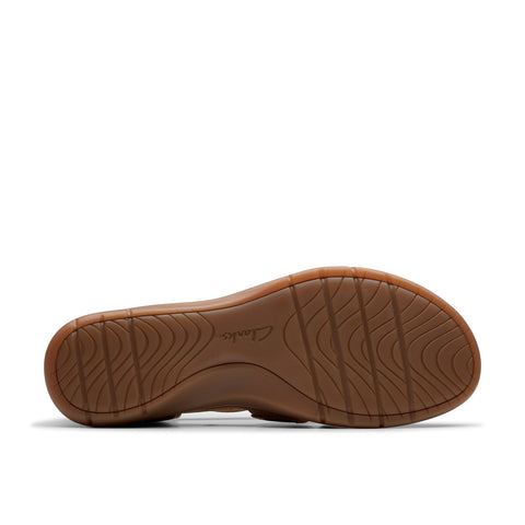 Clarks Certina Sun 26181888 Womens Brown Leather Strap Sandals Shoes