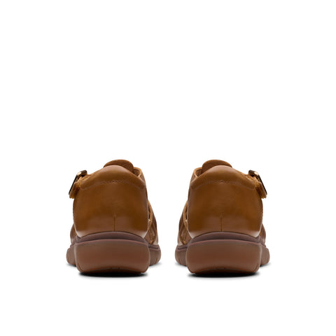 Clarks Certina Sun 26181888 Womens Brown Leather Strap Sandals Shoes