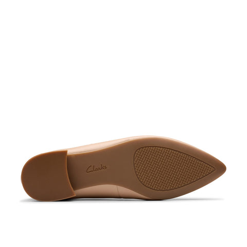 Clarks Natalyn Lane 26181928 Womens Beige Leather Mary Jane Flats Shoes