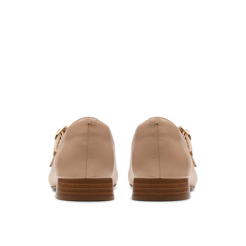 Clarks Natalyn Lane 26181928 Womens Beige Leather Mary Jane Flats Shoes