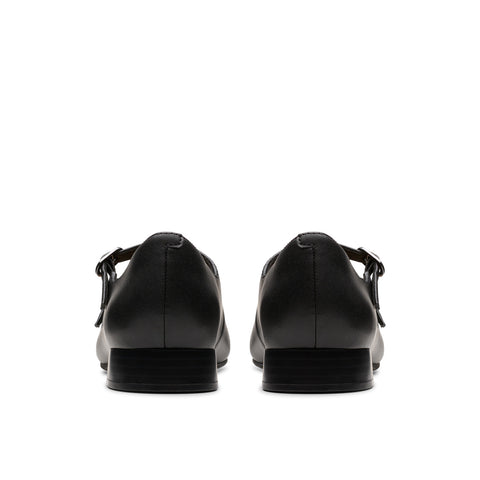 Clarks Natalyn Lane 26181929 Womens Black Leather Mary Jane Flats Shoes