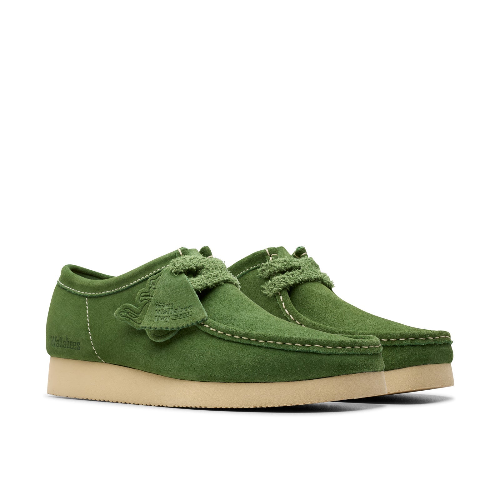 Clarks Wallabee 2604 26182222 Mens Green Oxfords & Lace Ups Casual