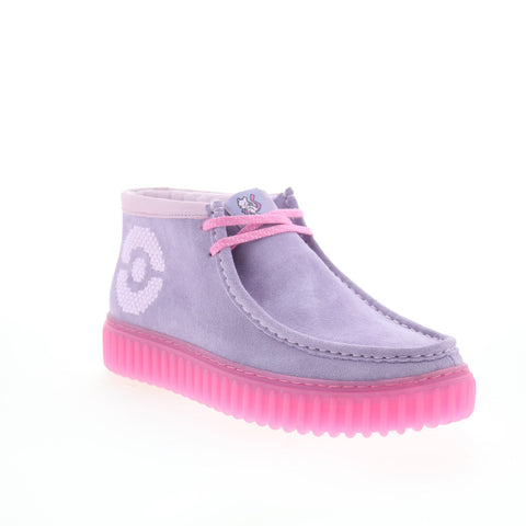 Clarks Torhill Explore x Pokemon Mewtwo Mens Gray Suede Chukkas Boots