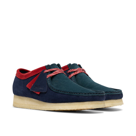 Clarks Wallabee 26182766 Mens Blue Suede Oxfords & Lace Ups Casual Shoes