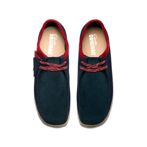 Clarks Wallabee 26182766 Mens Blue Suede Oxfords & Lace Ups Casual Shoes