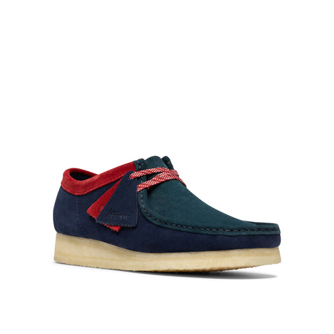Clarks Wallabee 26182766 Mens Blue Suede Oxfords & Lace Ups Casual Shoes