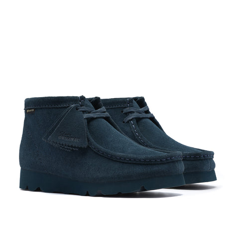 Clarks Wallabee Boot GTX Gore-Tex 26183070 Womens Blue Suede Chukkas Boots