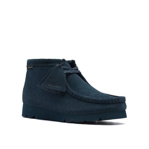 Clarks Wallabee Boot GTX Gore-Tex 26183070 Womens Blue Suede Chukkas Boots