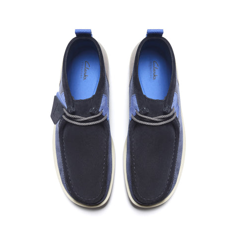Clarks Wallabee FTR 2 Boot 26183459 Mens Blue Suede Lace Up Chukkas Boots