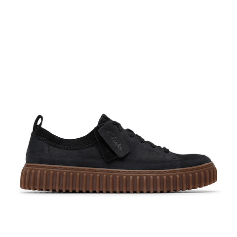 Clarks Torhill Lace 26183470 Mens Black Nubuck Lifestyle Sneakers Shoes
