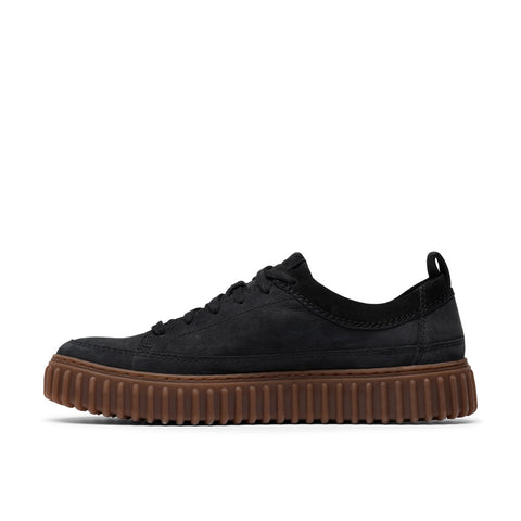 Clarks Torhill Lace 26183470 Mens Black Nubuck Lifestyle Sneakers Shoes