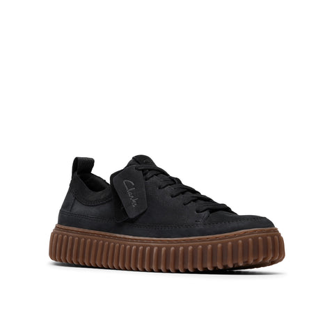 Clarks Torhill Lace 26183470 Mens Black Nubuck Lifestyle Sneakers Shoes