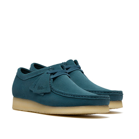 Clarks Wallabee Mid 26183758 Mens Blue Oxfords & Lace Ups Casual Shoes