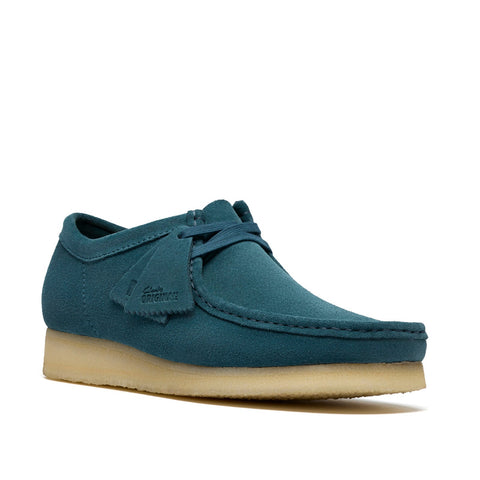 Clarks Wallabee Mid 26183758 Mens Blue Oxfords & Lace Ups Casual Shoes