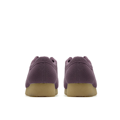 Clarks Wallabee 26183775 Womens Purple Suede Lace Up Oxford Flats Shoes