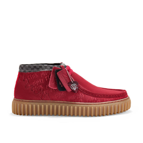 Clarks Torhill HI Stranger Things Mens Red Suede Lace Up Chukkas Boots
