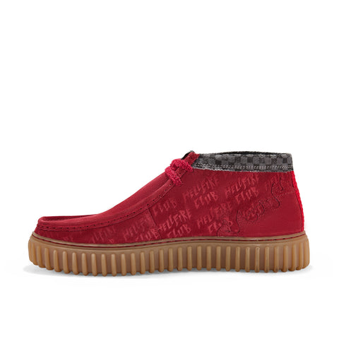 Clarks Torhill HI Stranger Things Mens Red Suede Lace Up Chukkas Boots