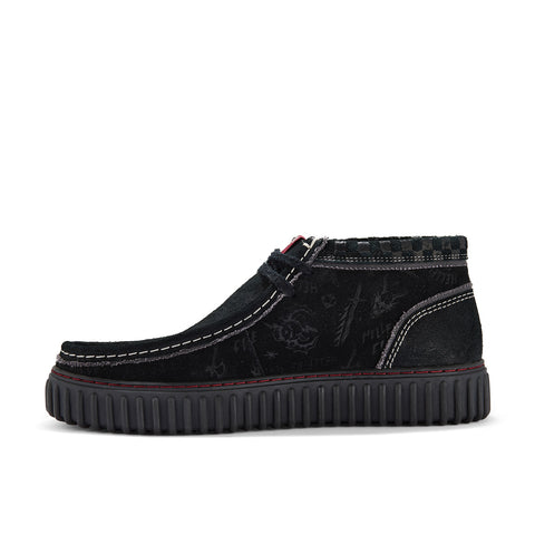 Clarks Torhill HI Stranger Things 26184650 Mens Black Suede Chukkas Boots