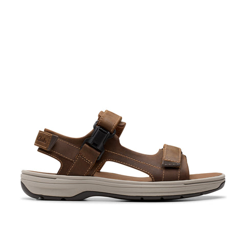Clarks Saltway Edge 26184778 Mens Brown Wide Strap Sport Sandals Shoes