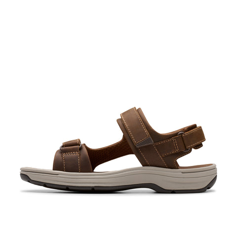 Clarks Saltway Edge 26184778 Mens Brown Wide Strap Sport Sandals Shoes