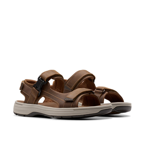 Clarks Saltway Edge 26184778 Mens Brown Wide Strap Sport Sandals Shoes